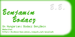 benjamin bodacz business card